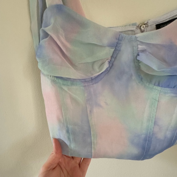 Cotton Candy LA | Cropped Corset Tank Top | L - Picture 3 of 10